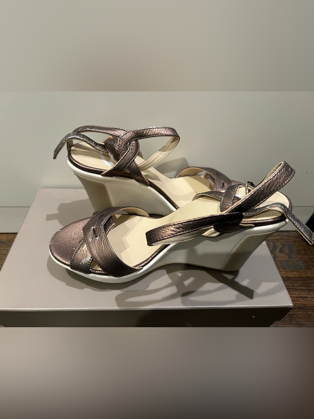 Alberto Guardian Bronze Wedge Sandals